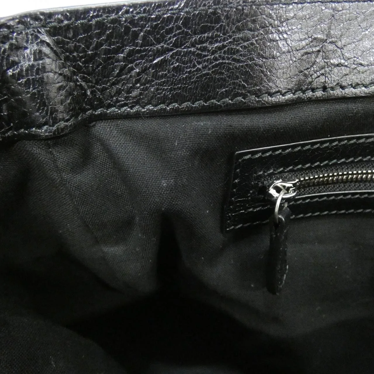 BALENCIAGA Le Cagole 719093 210KR Shoulder Lambskin Black Lambskin Rank A - Thumbnail 8