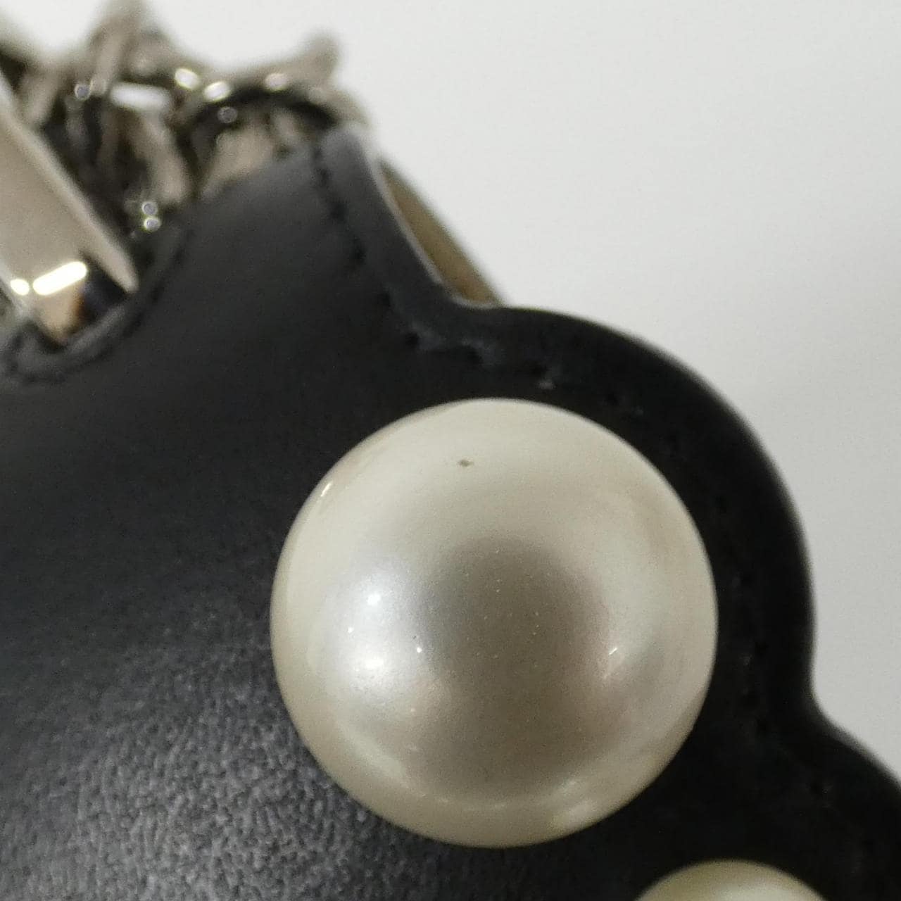 FENDI 8M0381 A0ZR Shoulder Bag Leather Black Leather - Thumbnail 6