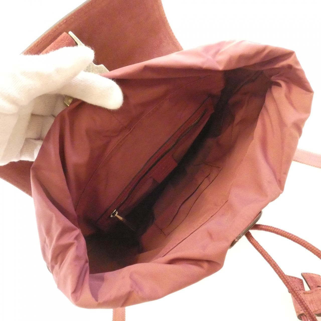 GUCCI 410544 KU2BN Backpack Canvas 黑色 帆布 中古品B - 縮圖 7