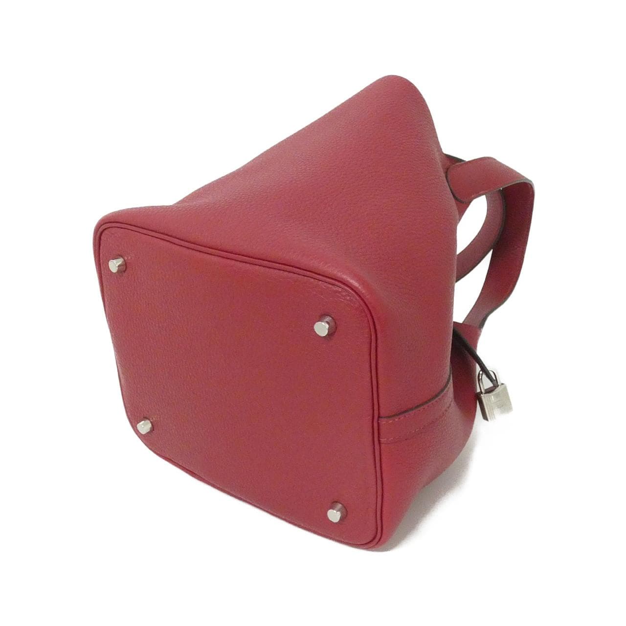 HERMES HERMÈS Picotin 060991CK Bag Clemence Rouge Clemence 皮 中古品A - 縮圖 2