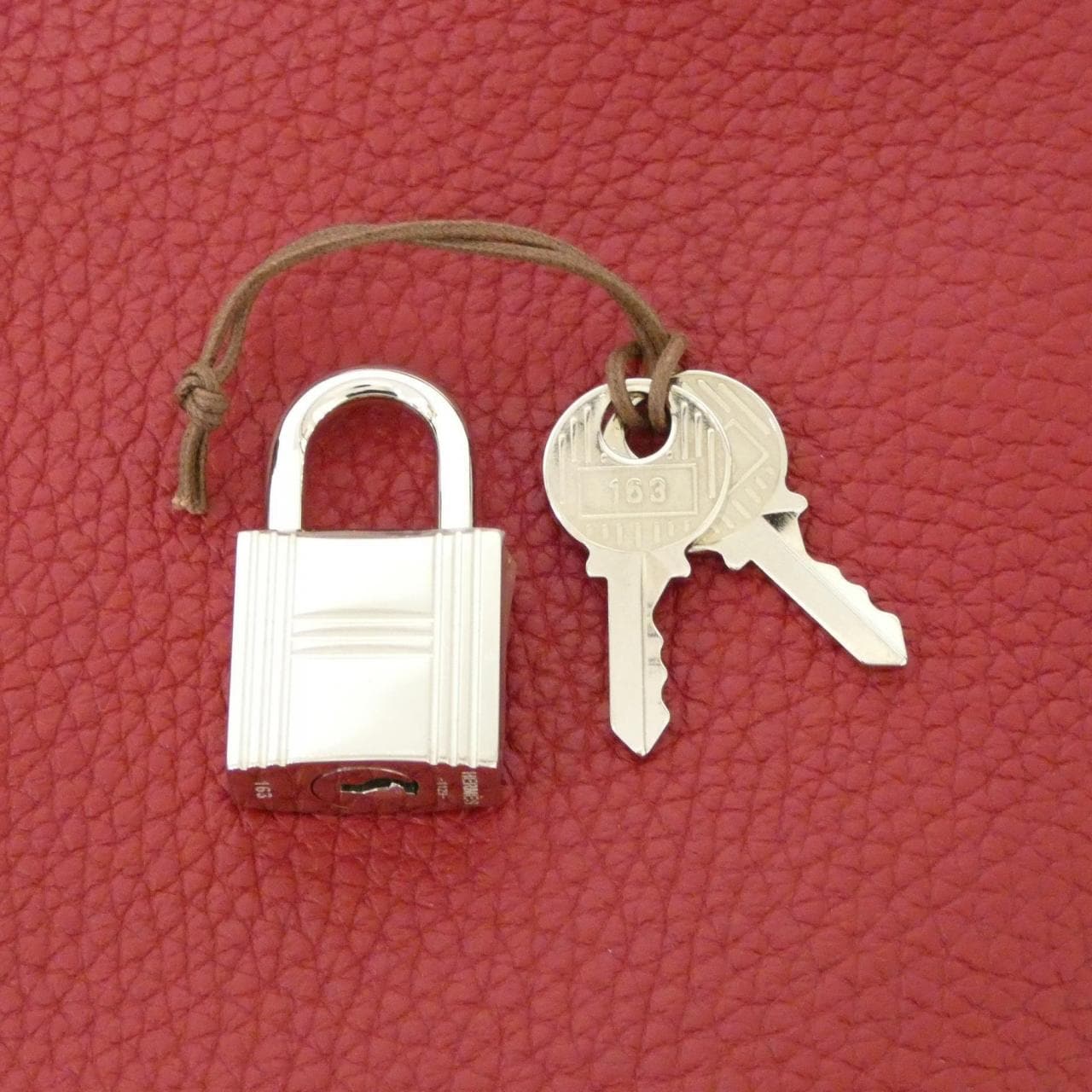 HERMES HERMÈS Picotin 060991CK Bag Clemence Rouge Clemence 皮 中古品A - 縮圖 3