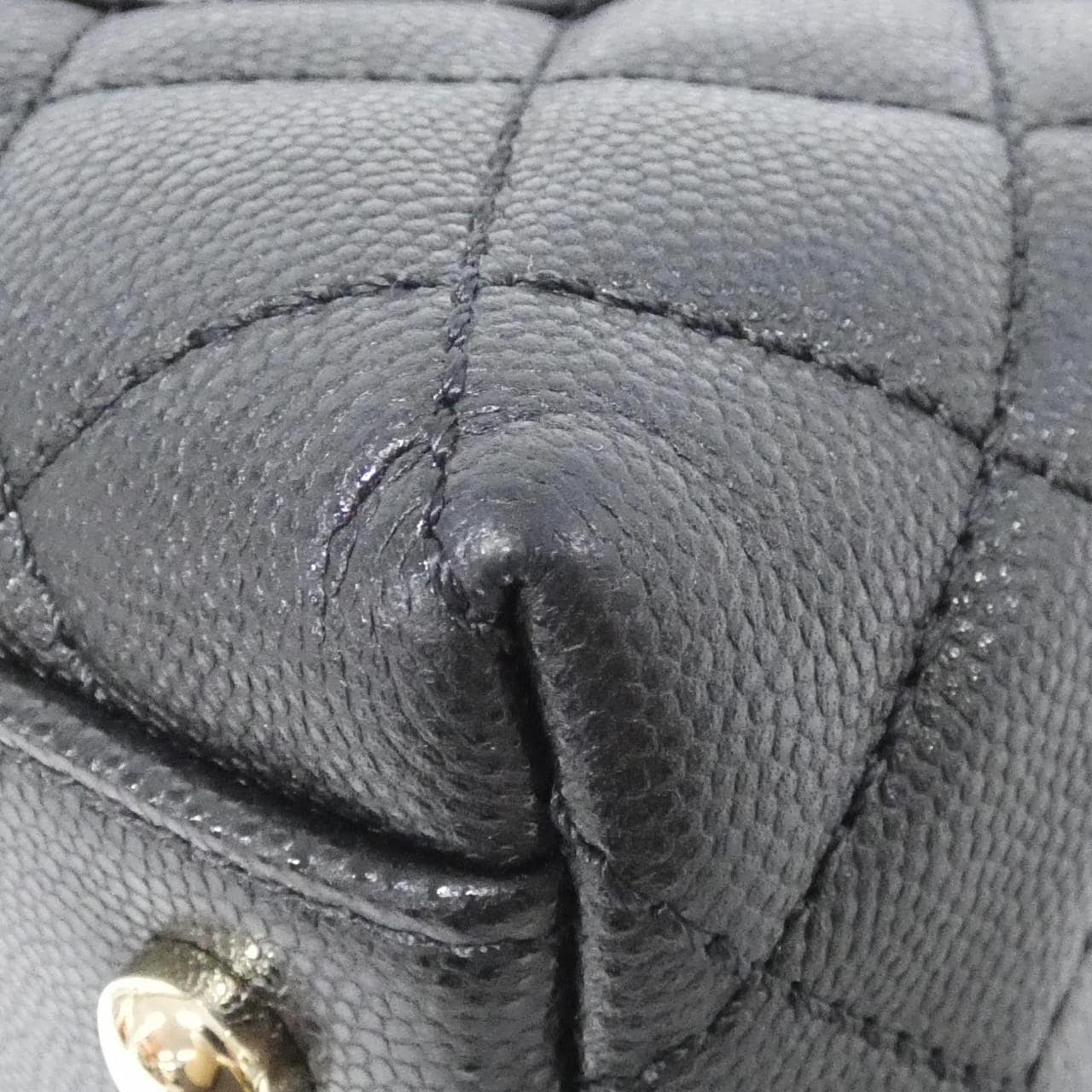 CHANEL Matelasse 92990 Bag Grained Calfskin Black Grained Calfskin - Thumbnail 3