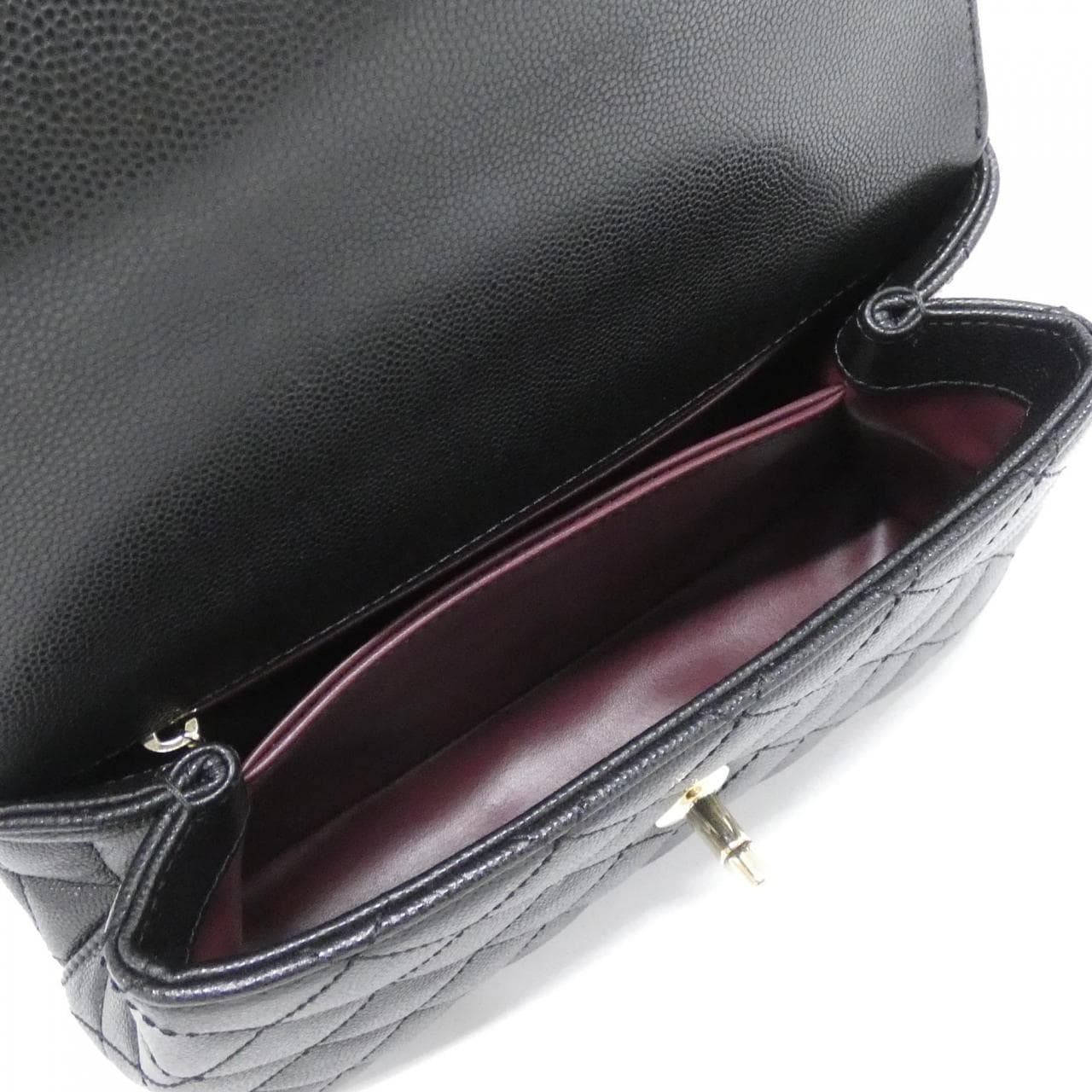 CHANEL Matelasse 92990 Bag Grained Calfskin Black Grained Calfskin - Thumbnail 6