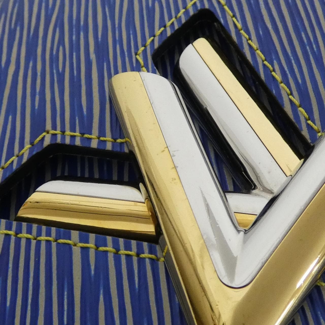 LOUIS VUITTON Twist M50271 Shoulder Bag Denim Blue Denim - Thumbnail 4