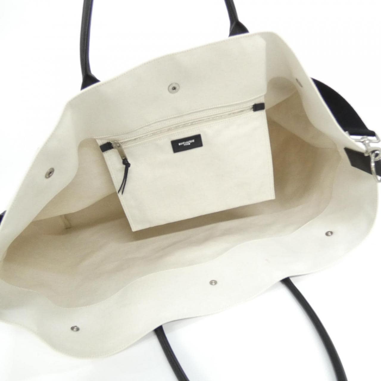 SAINT LAURENT 685543 FAADW Bag Cotton Black Cotton - Thumbnail 9