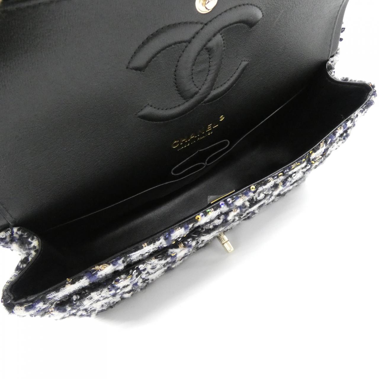CHANEL Matelasse 1112 Shoulder Tweed Black Tweed - Thumbnail 6