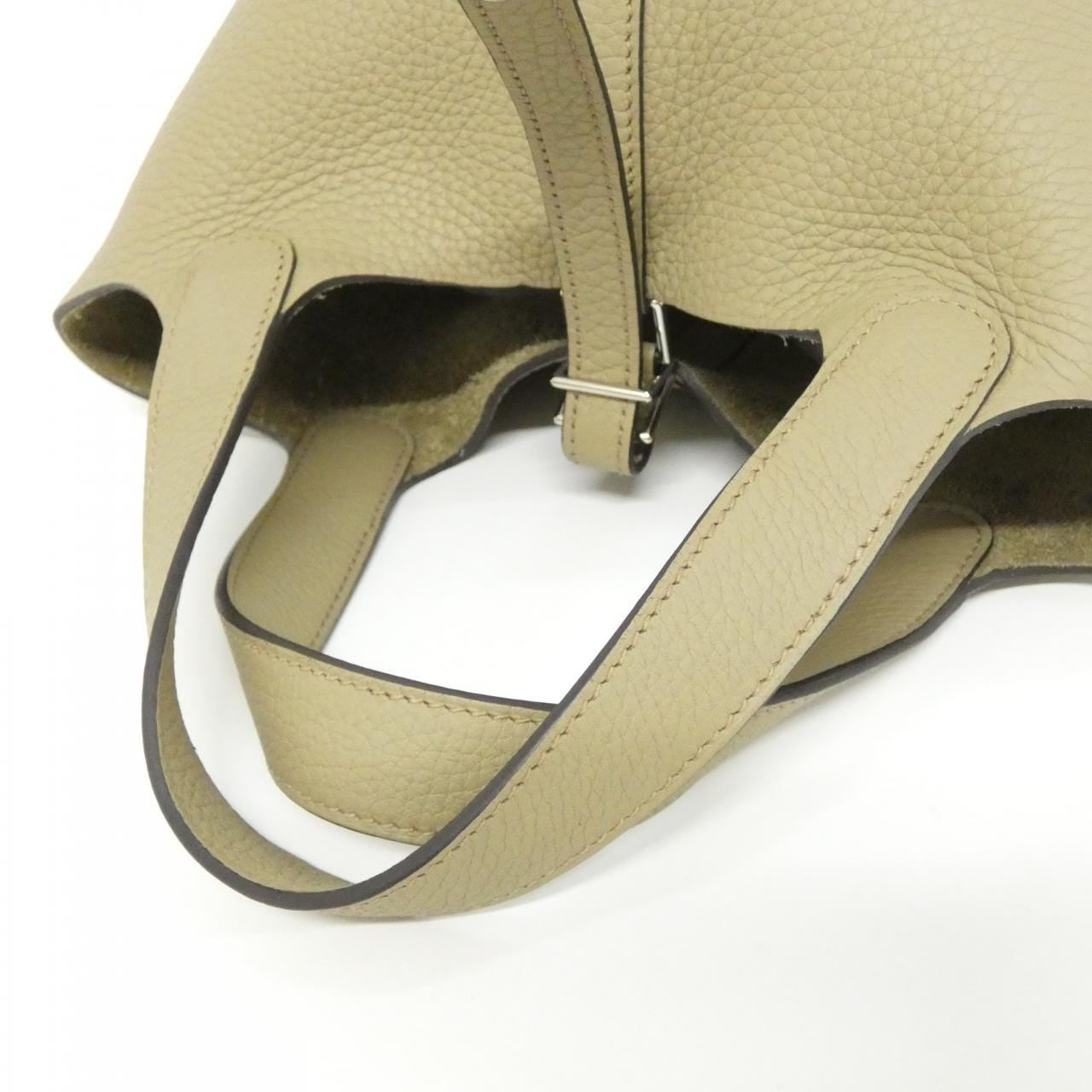 HERMES HERMÈS Picotin 056289CK Bag Clemence 米色 Clemence 皮 中古品A - 縮圖 4