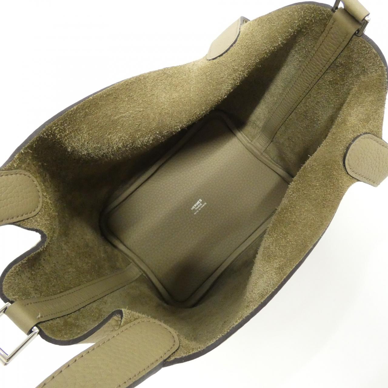 HERMES HERMÈS Picotin 056289CK Bag Clemence 米色 Clemence 皮 中古品A - 縮圖 5