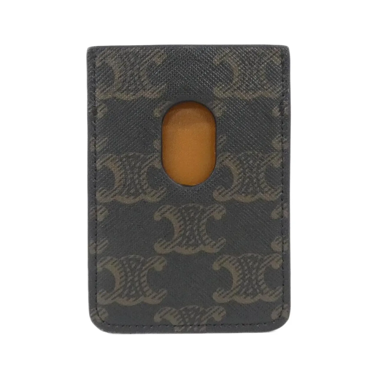 CELINE 10N492EEN Card Case Canvas 黑色 帆布 中古品A - 縮圖 2