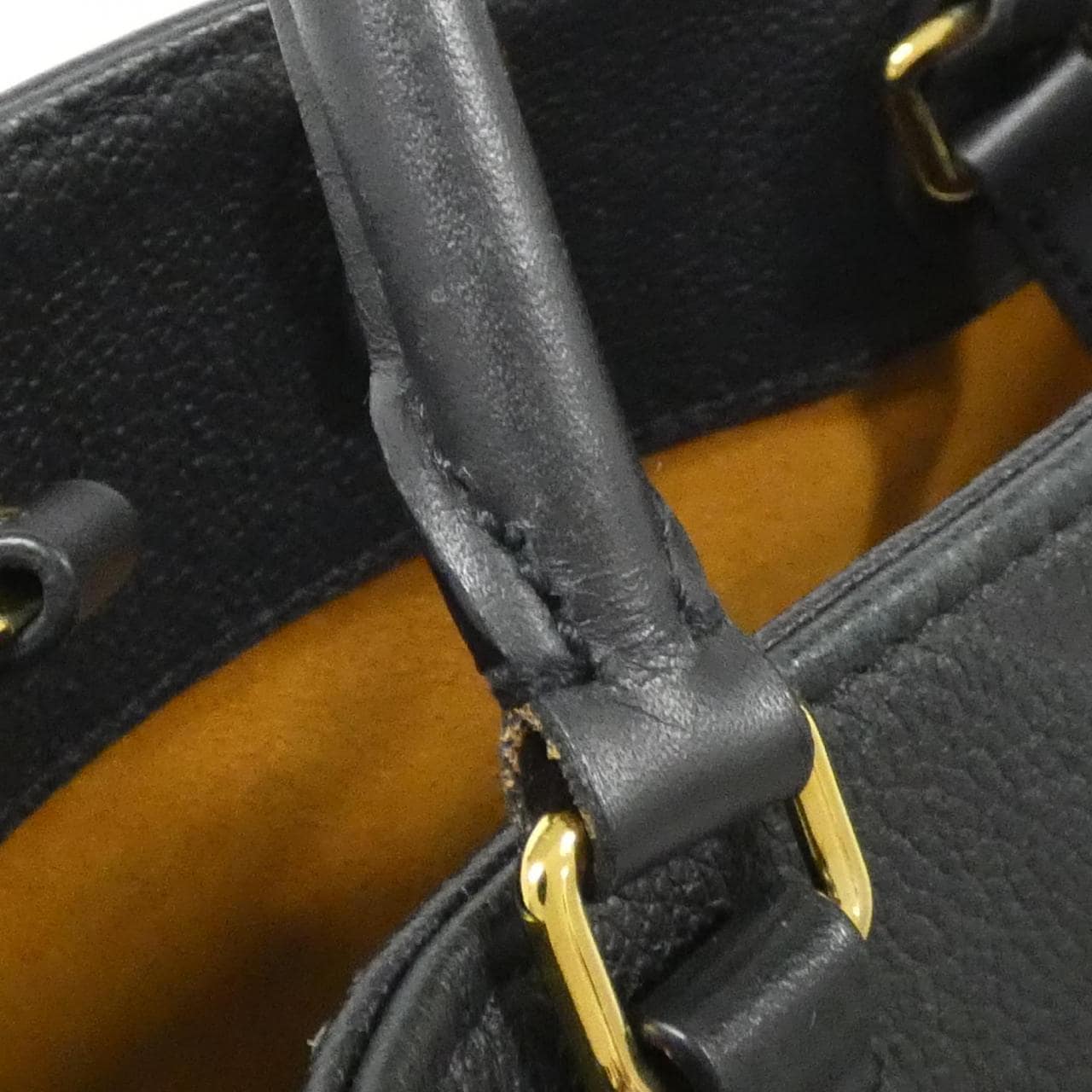 LOUIS VUITTON OnTheGo M45595 Bag Monogram 黑色 Monogram 中古品A - 縮圖 5