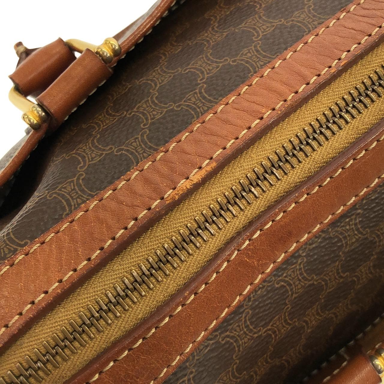 CELINE Boston Canvas Brown Canvas - Thumbnail 6