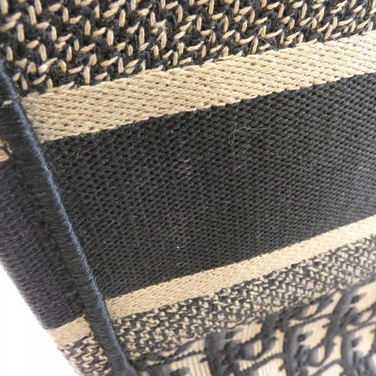 DIOR Book Tote M1296ZRIW Tote Canvas Blue Canvas - Thumbnail 4