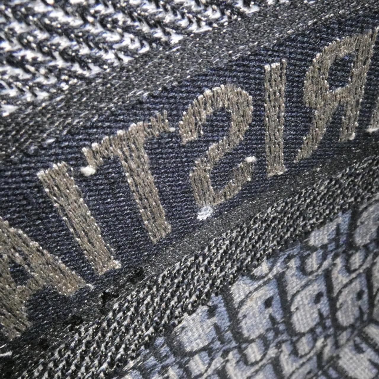 DIOR Book Tote M1296ZRIW Tote Canvas Blue Canvas - Thumbnail 8