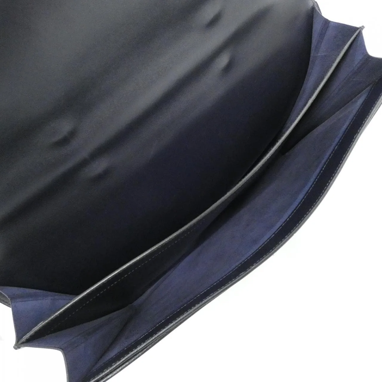 HERMES Handbag Box Calf Blue Box Calf Leather - Thumbnail 9