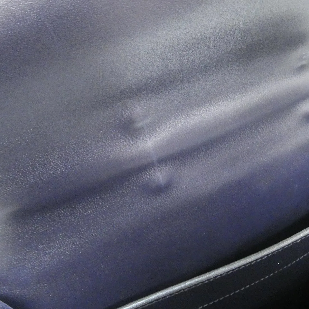 HERMES Handbag Box Calf Blue Box Calf Leather - Thumbnail 10