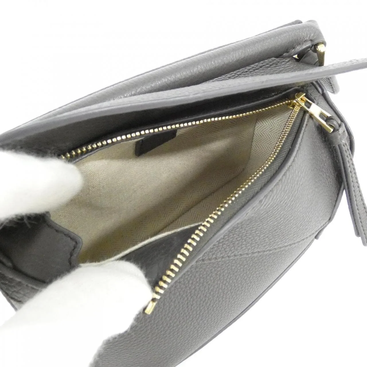 LOEWE Puzzle A510P88X16 Handbag Black Rank A - Thumbnail 8