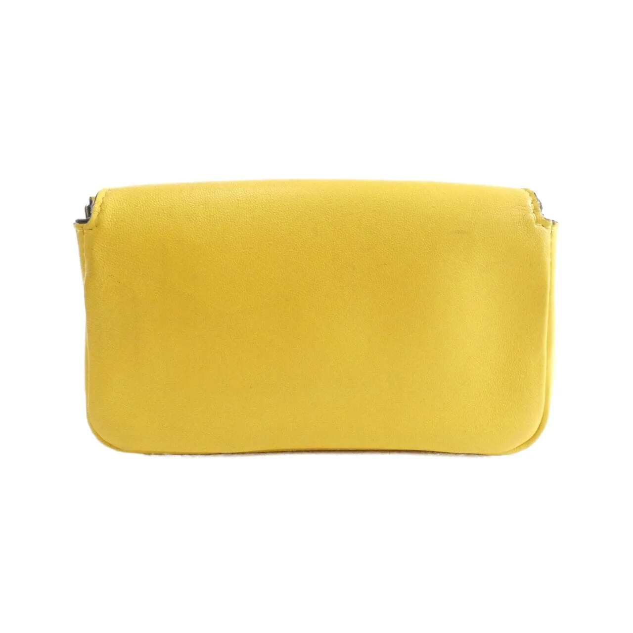 FENDI 8M0354 37H Handbag Lambskin Yellow Lambskin Rank B - Thumbnail 2