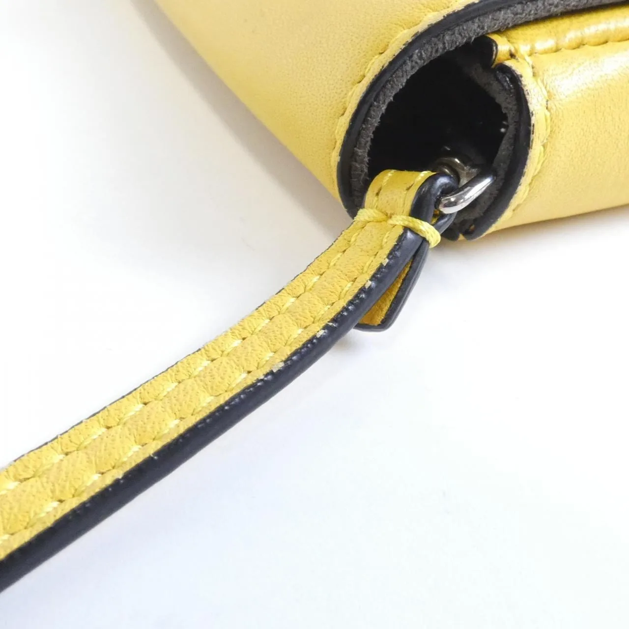 FENDI 8M0354 37H Handbag Lambskin Yellow Lambskin Rank B - Thumbnail 5