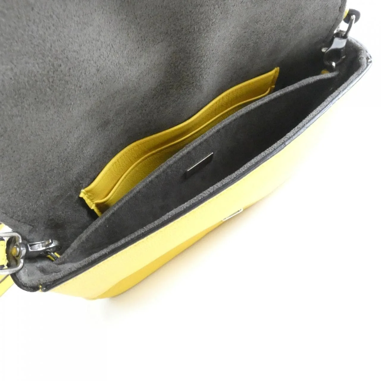FENDI 8M0354 37H Handbag Lambskin Yellow Lambskin Rank B - Thumbnail 6
