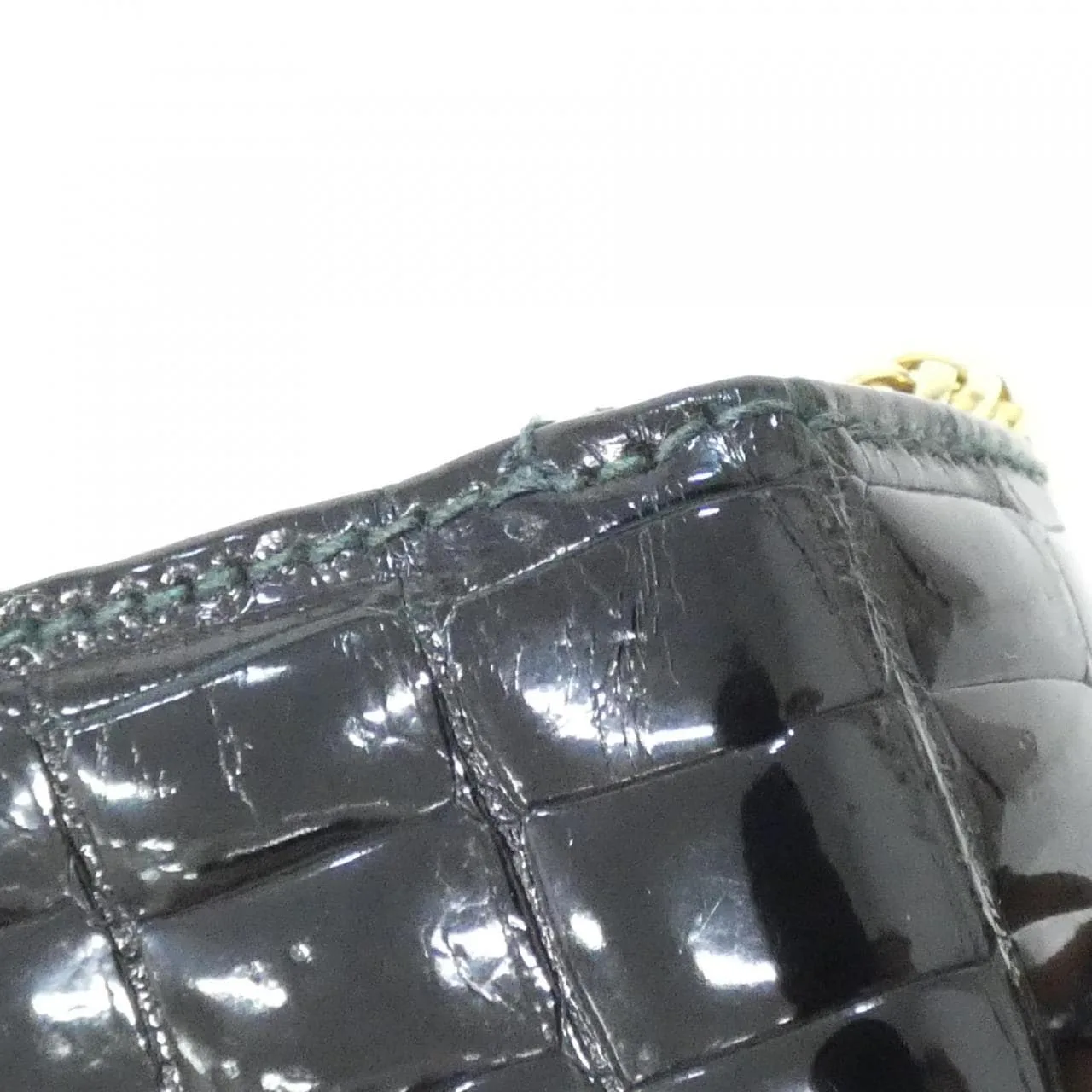 GUCCI 005 781 0259 Handbag Crocodile Black Crocodile Rank A - Thumbnail 6