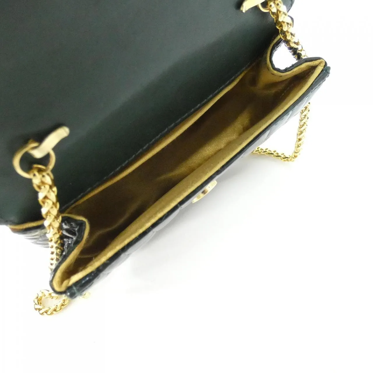 GUCCI 005 781 0259 Handbag Crocodile Black Crocodile Rank A - Thumbnail 8