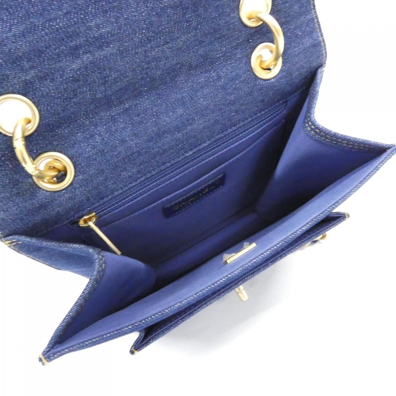 CHANEL Chanel 22 AS3932 Handbag Denim 藍色 牛仔布 中古品A - 縮圖 6