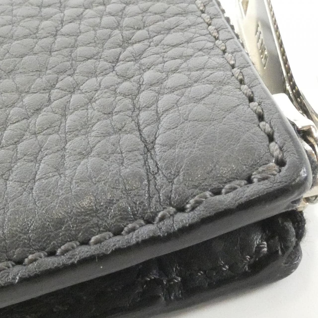 FENDI Baguette 7VA350 A4BH Handbag Leather 黑色 皮革 - 縮圖 4