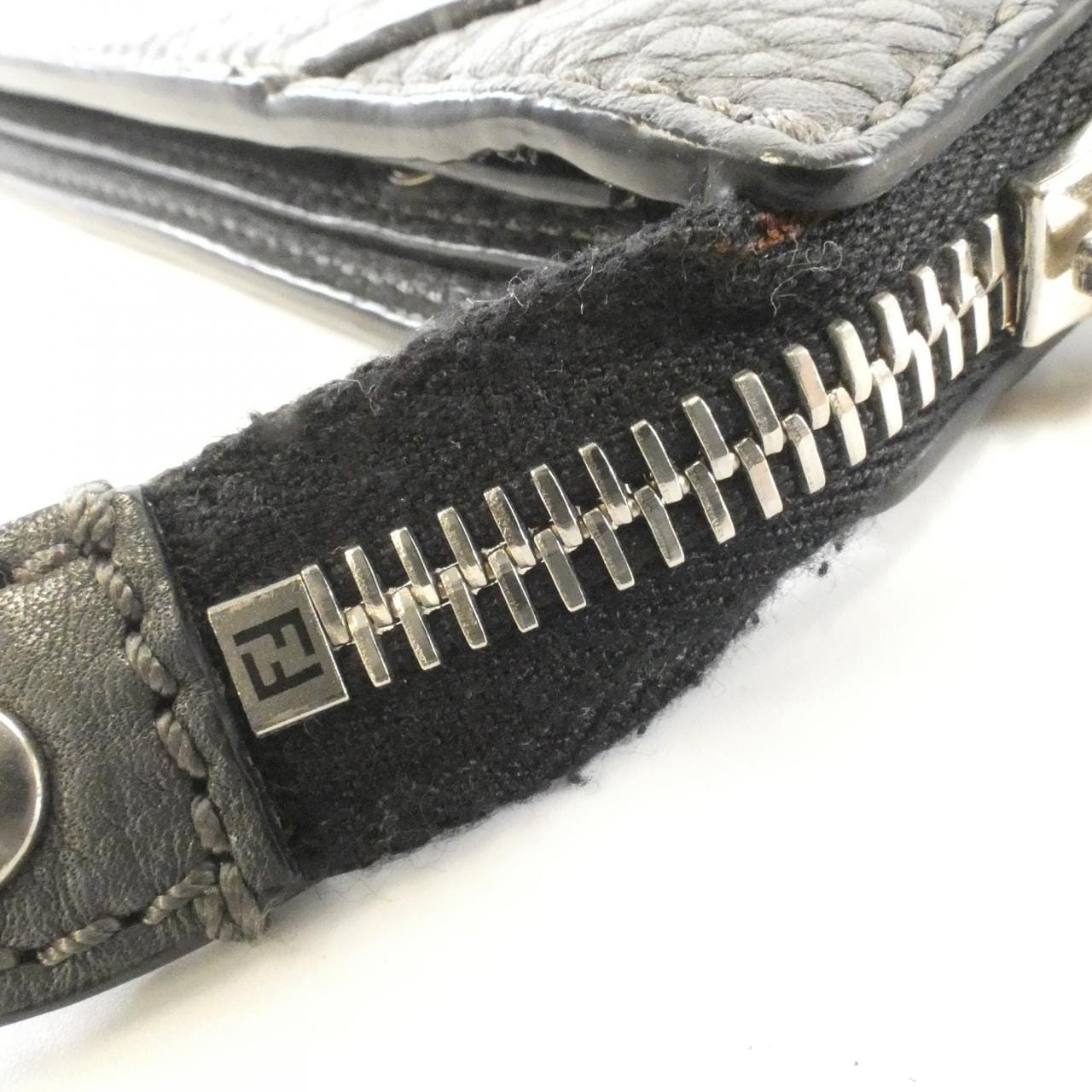 FENDI Baguette 7VA350 A4BH Handbag Leather 黑色 皮革 - 縮圖 5