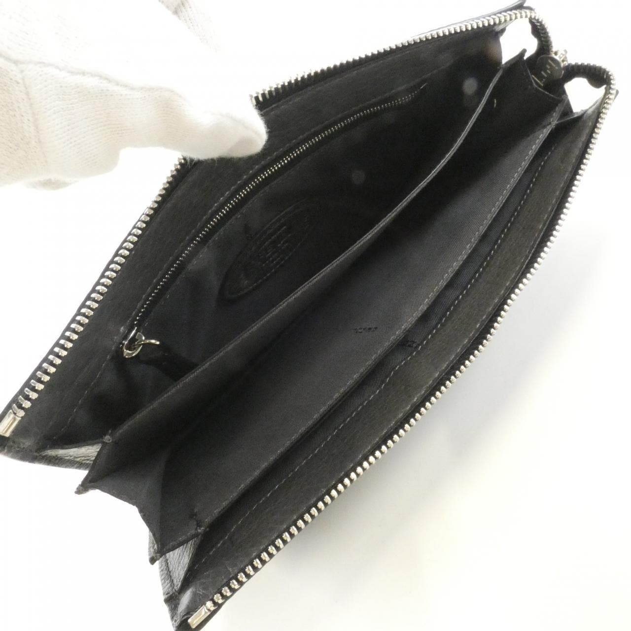 FENDI Baguette 7VA350 A4BH Handbag Leather 黑色 皮革 - 縮圖 7