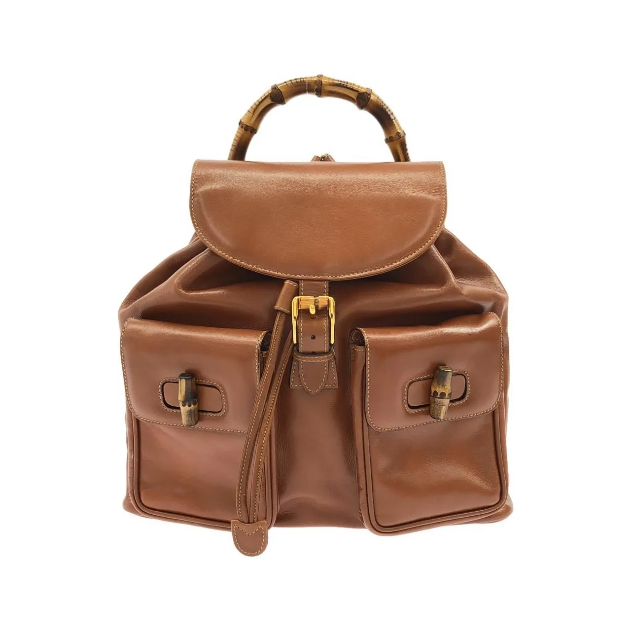 GUCCI 003 2058 Backpack Leather Brown
