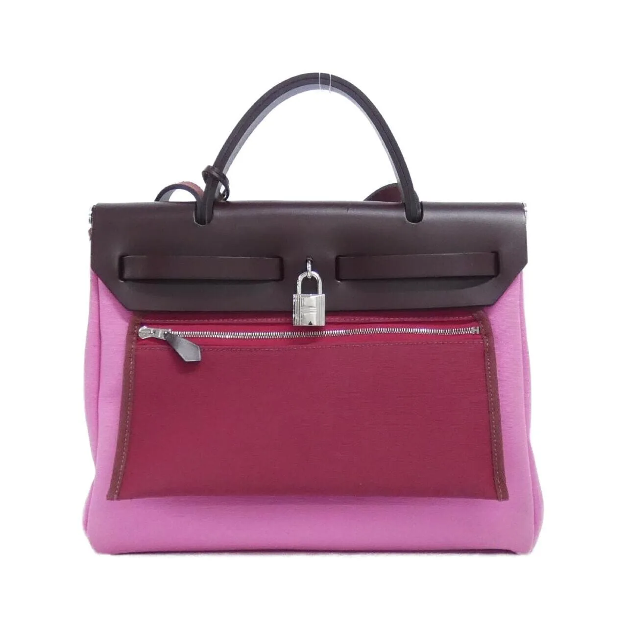 HERMES Herbag 082268CK Handbag Rouge 中古品A - 縮圖 2