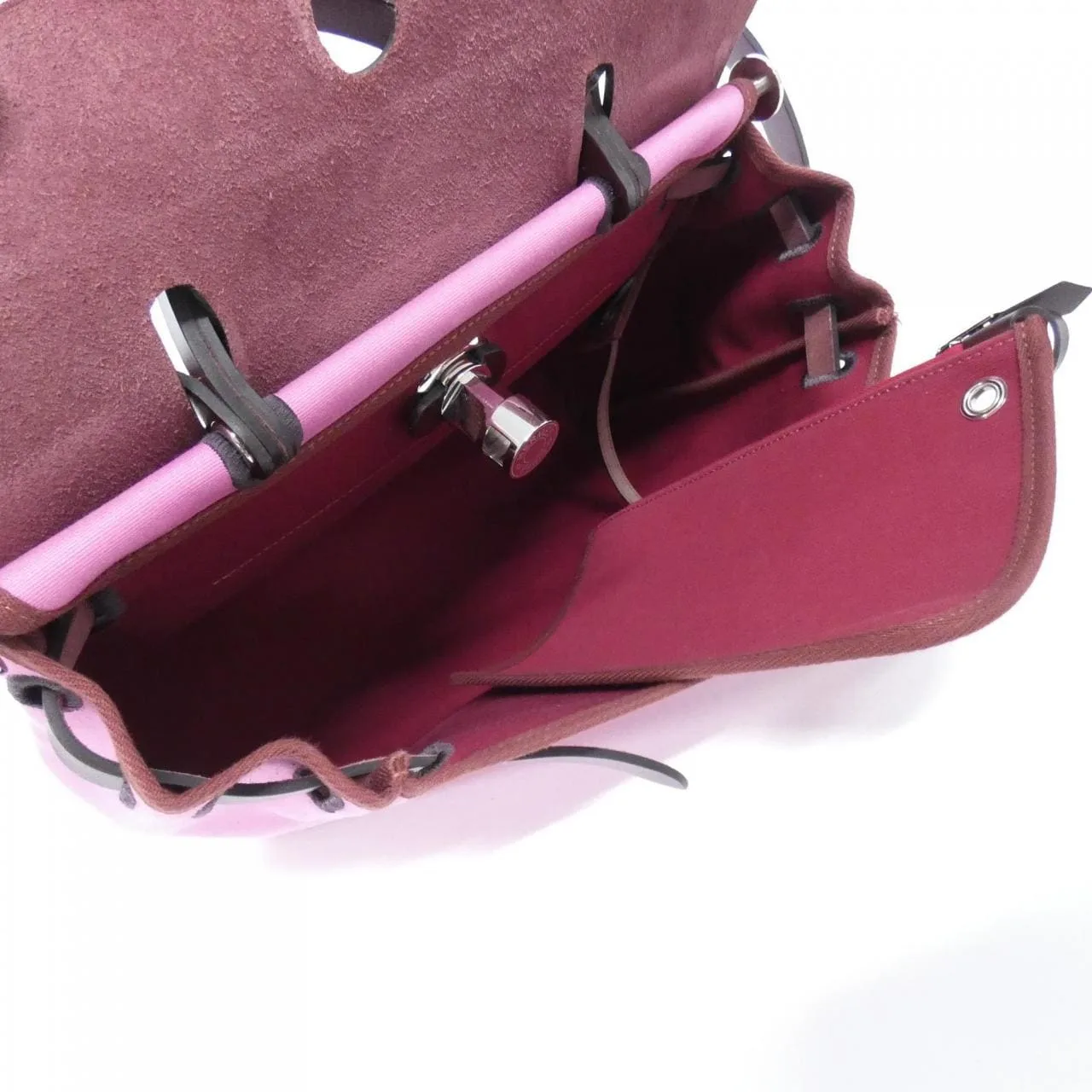 HERMES Herbag 082268CK Handbag Rouge 中古品A - 縮圖 9