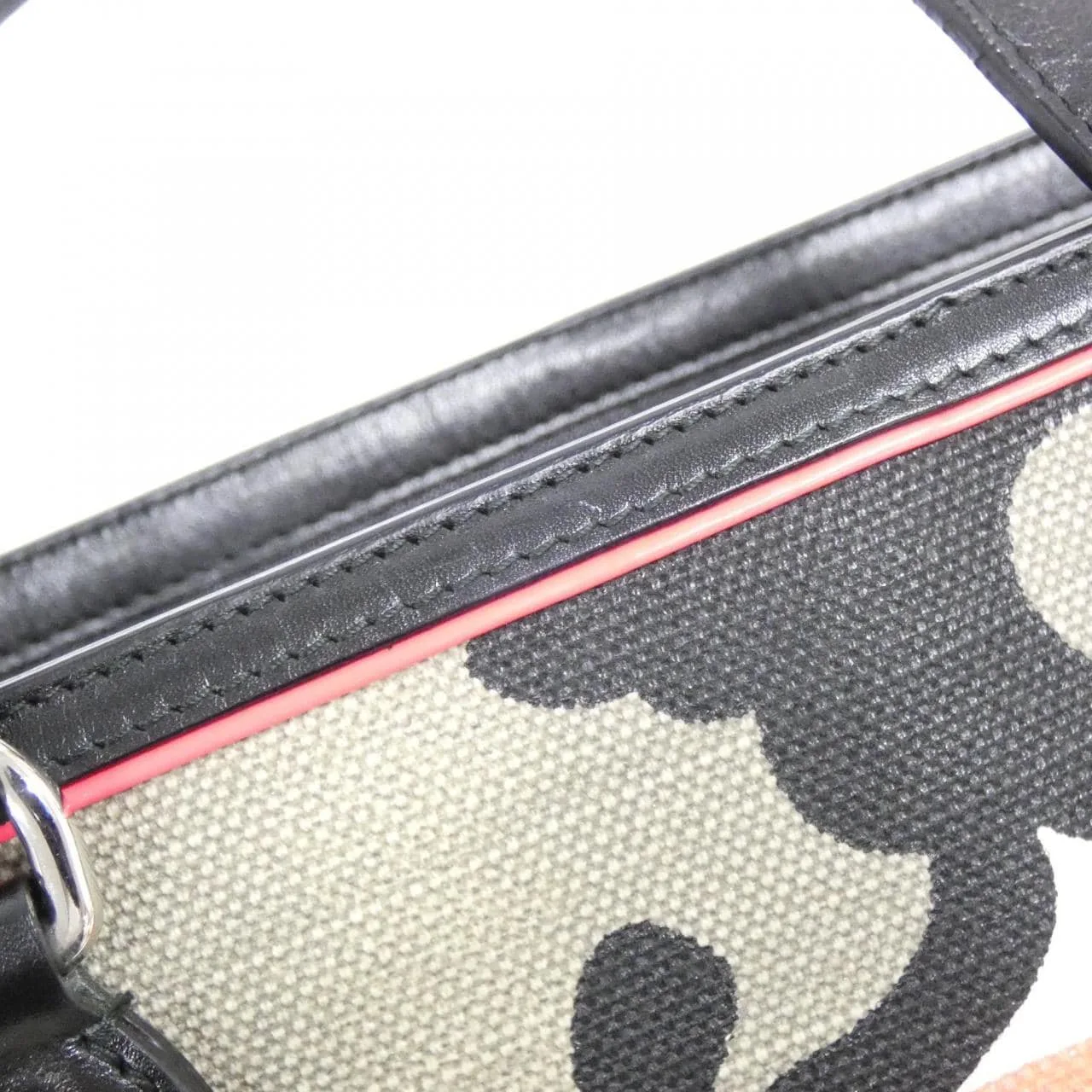 DIOR M0170PTPI Handbag Canvas 黑色 帆布 中古品A - 縮圖 4