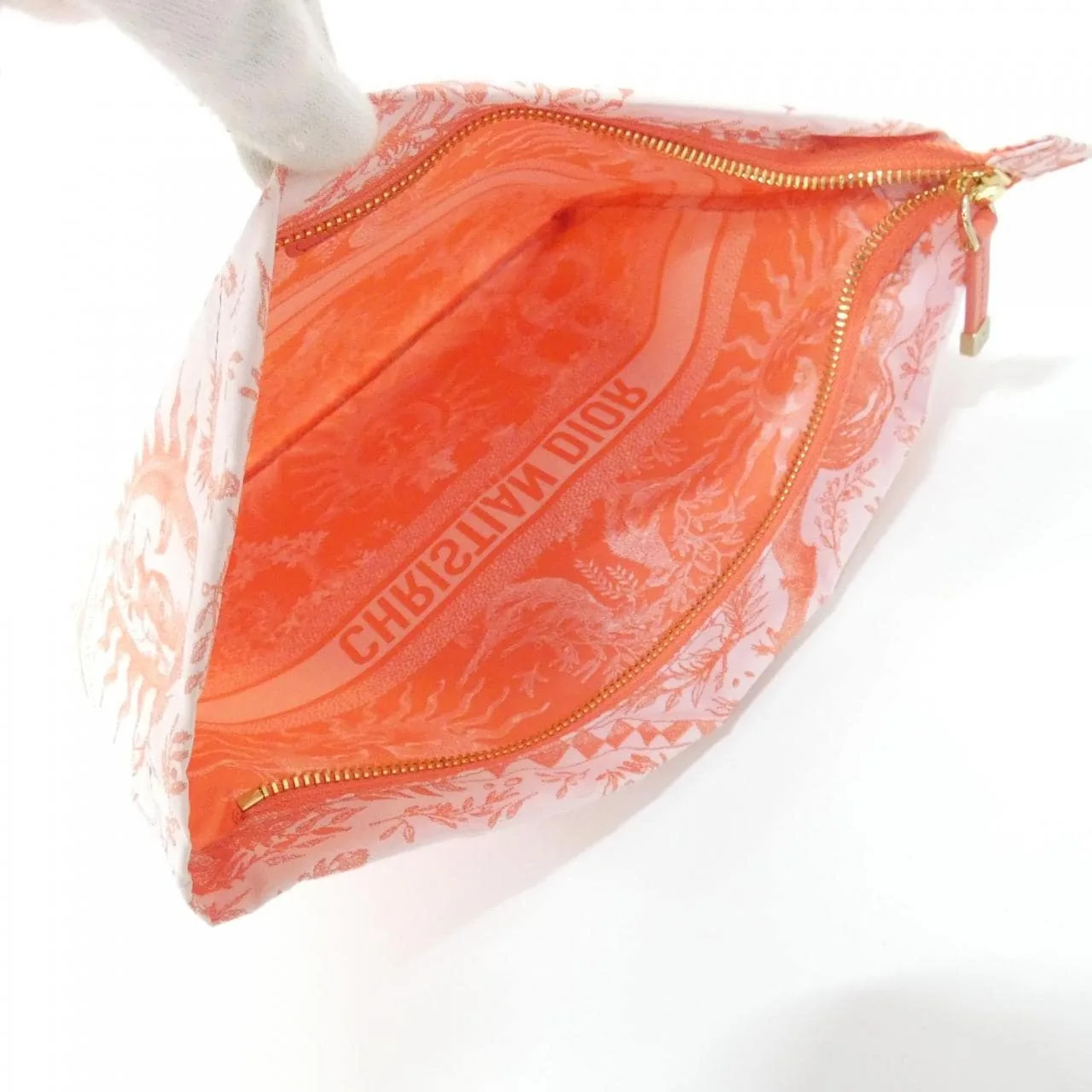 DIOR Book Tote S5440ONJA Pouch Canvas 黑色 帆布 中古品A - 縮圖 5