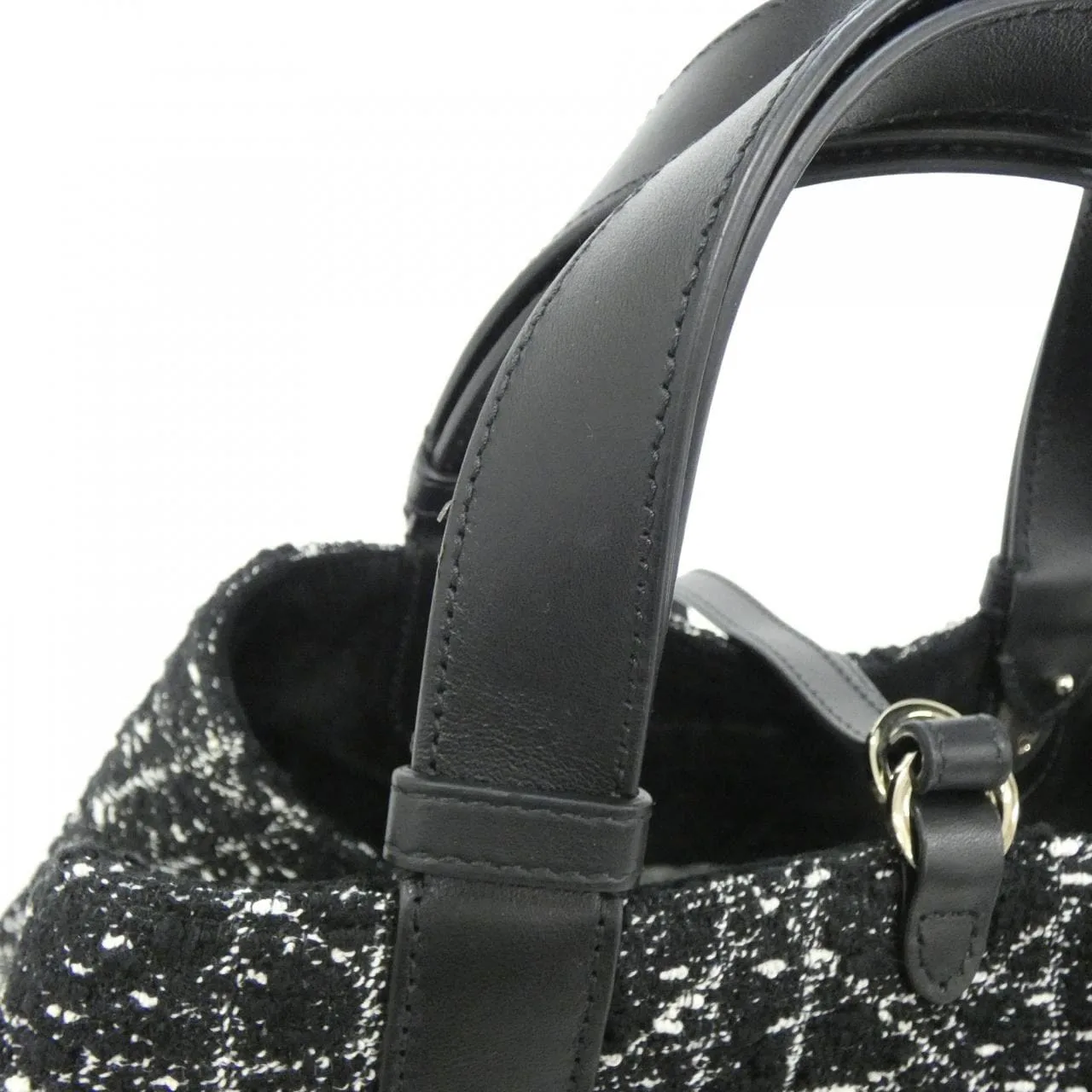 DIOR M28210TKV Handbag Tweed 黑色 粗花呢 - 縮圖 6