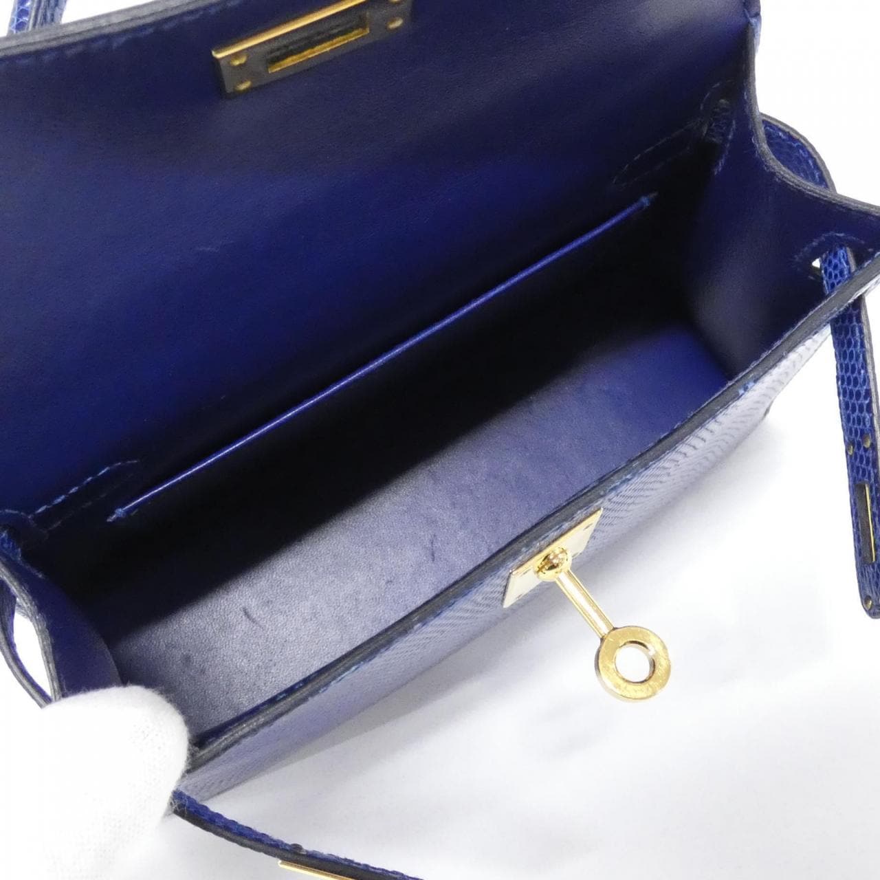 HERMES HERMÈS Kelly 078974CC Bag 藍色 中古品A - 縮圖 9