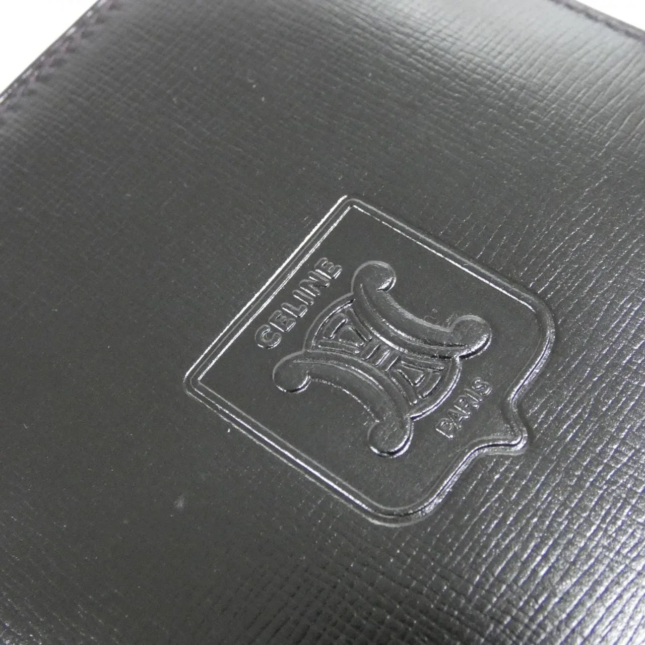 CELINE Wallet Leather Black Leather Rank A - Thumbnail 4