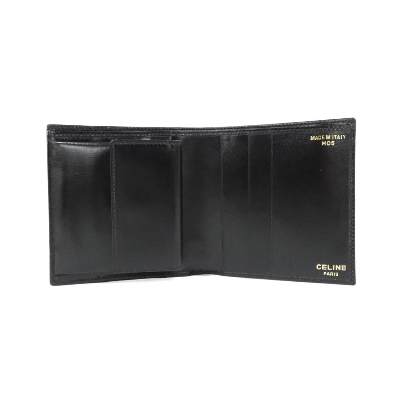 CELINE Wallet Leather Black Leather Rank A - Thumbnail 5