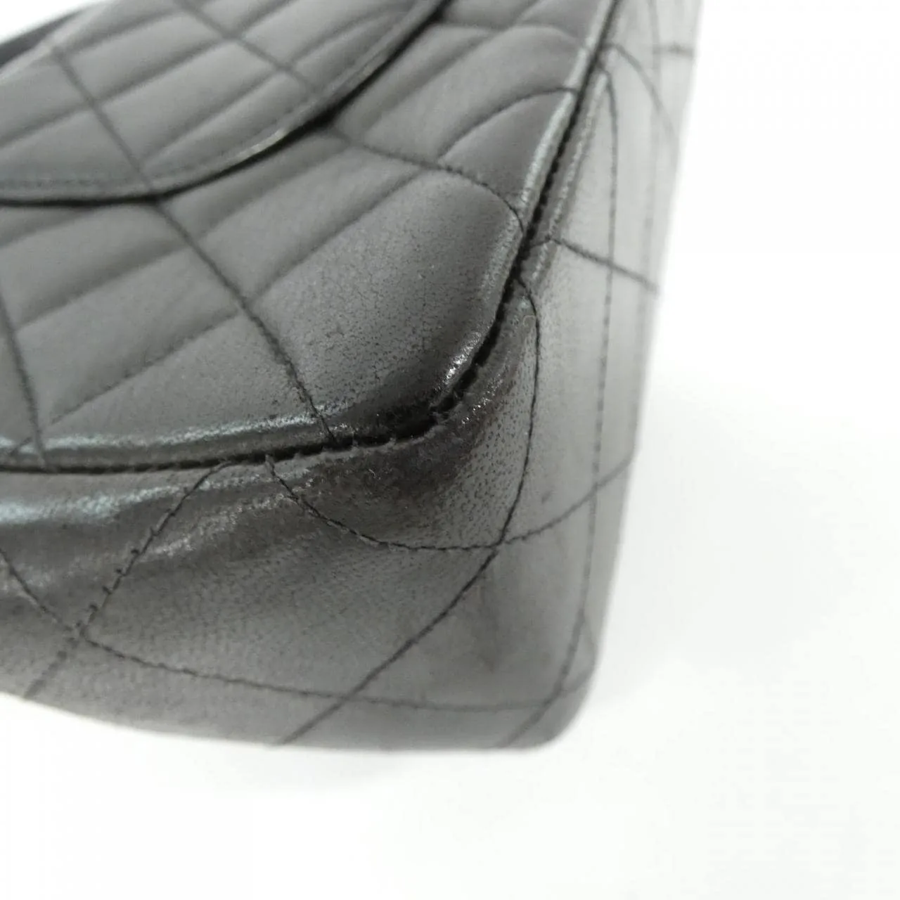 CHANEL Handbag Lambskin 黑色 羊皮 中古品B - 縮圖 3