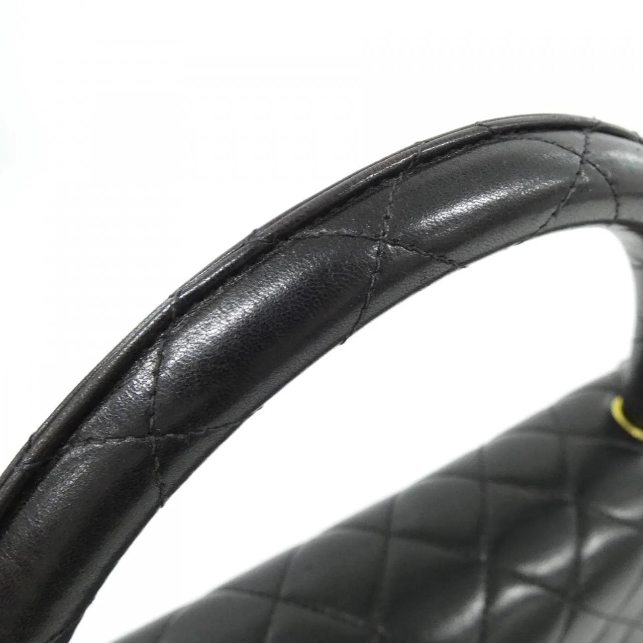 CHANEL Handbag Lambskin 黑色 羊皮 中古品B - 縮圖 5