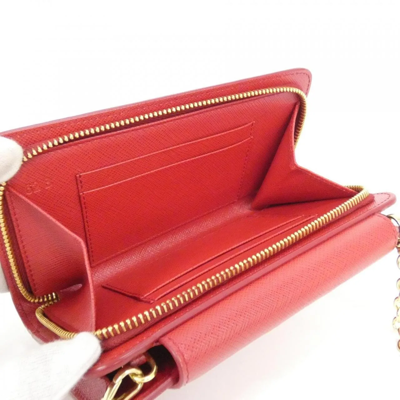 PRADA 1ZH048 Wallet 黑色 中古品A - 縮圖 6