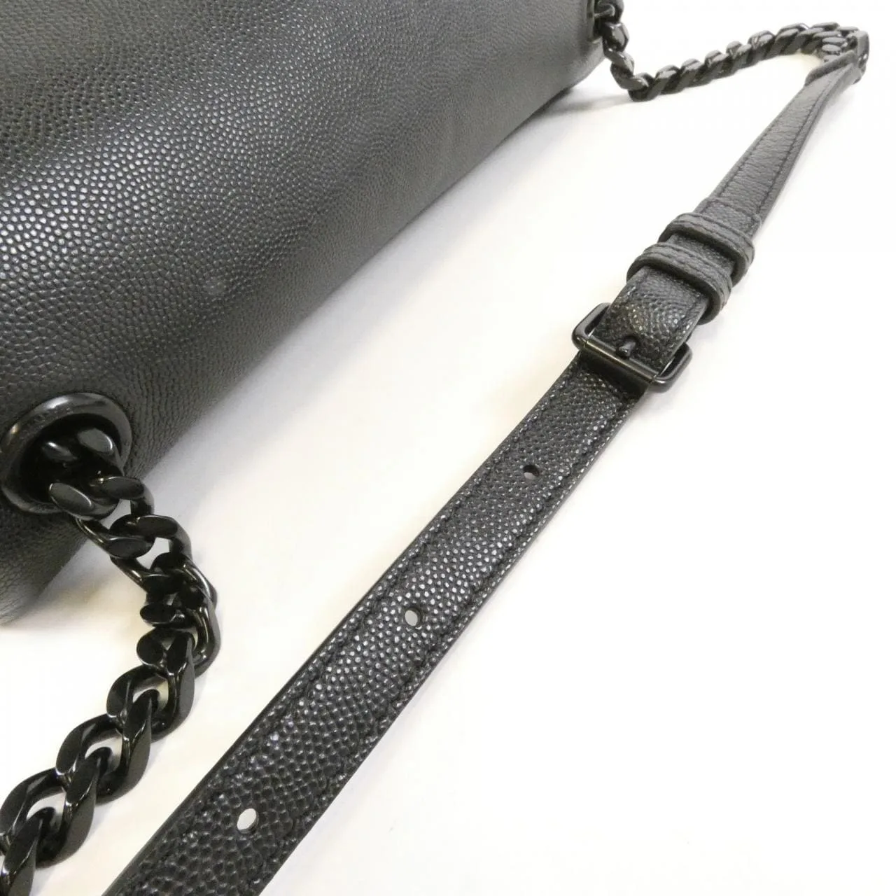 SAINT LAURENT 574106 DMEOU Handbag Black Rank B - Thumbnail 7