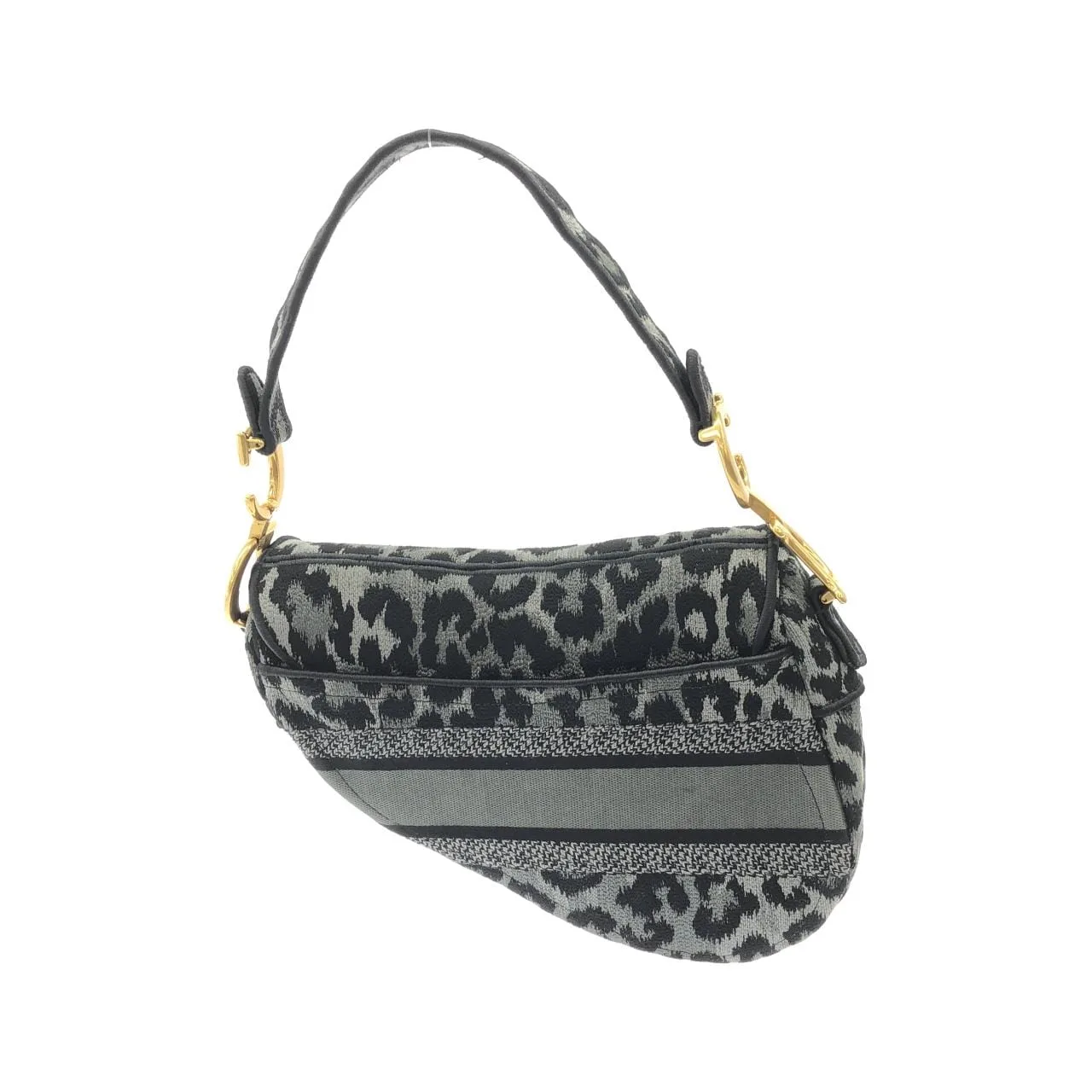 DIOR Saddle M0446CRHM Shoulder Canvas 黑色 帆布 中古品A - 縮圖 2