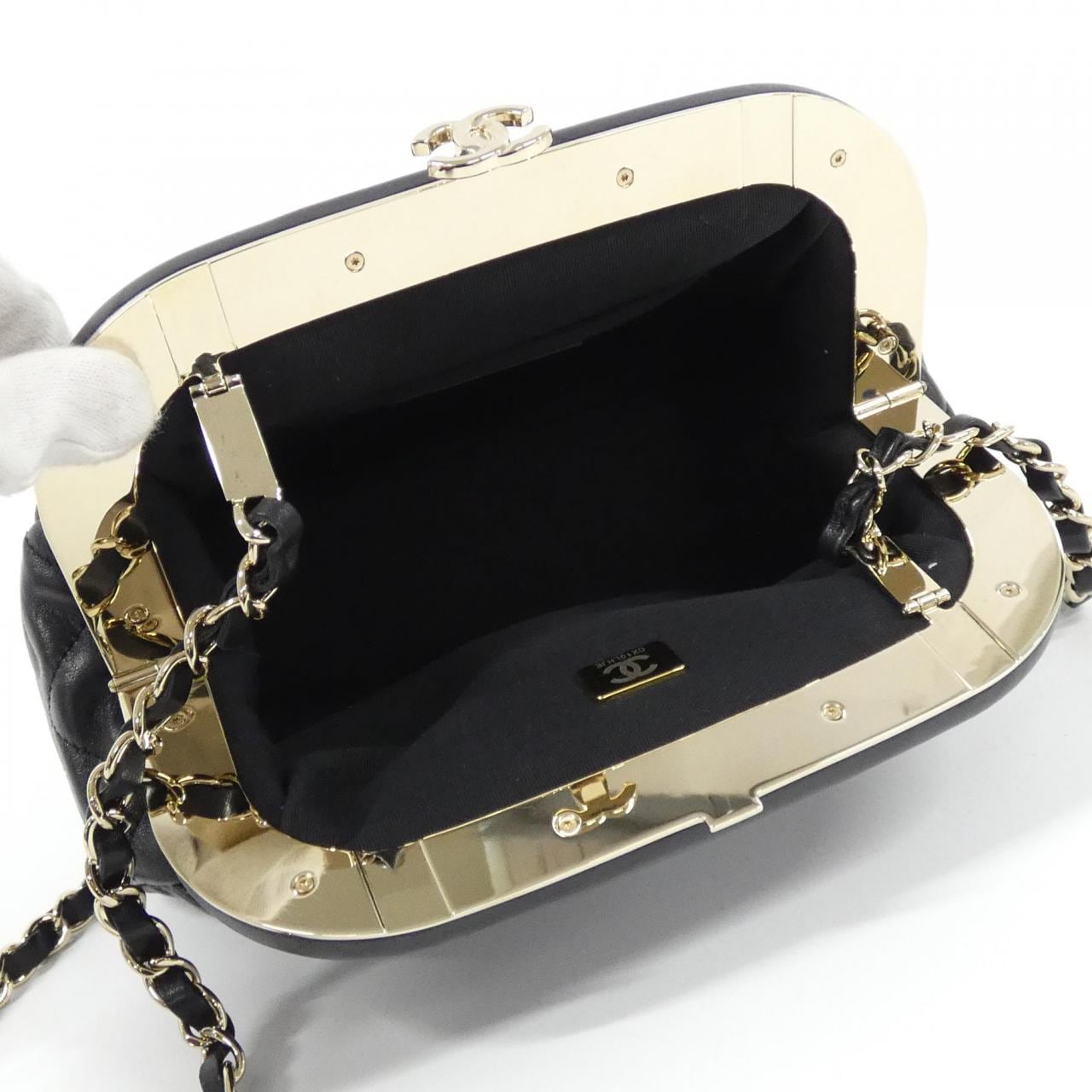 CHANEL AS4717 Shoulder Lambskin 黑色 羊皮 中古品A - 縮圖 7