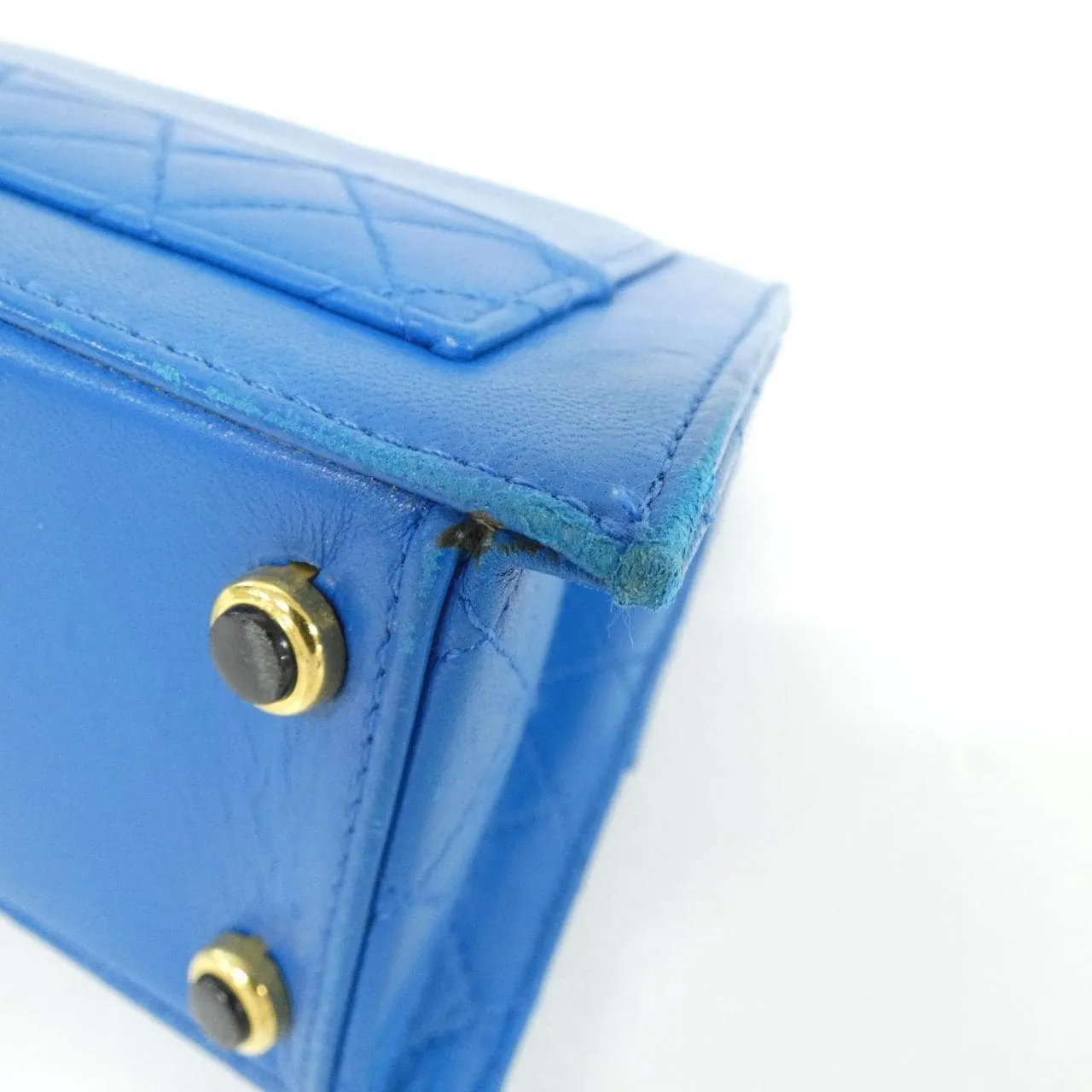 CHANEL Shoulder Lambskin 藍色 羊皮 中古品B - 縮圖 3