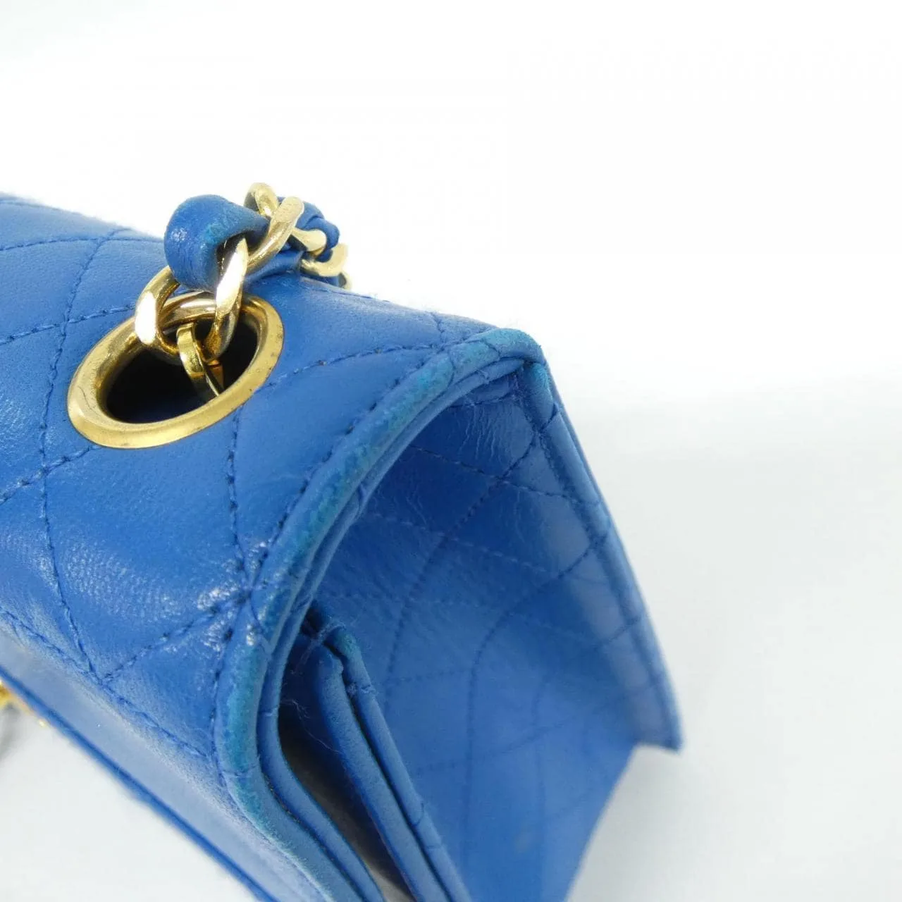 CHANEL Shoulder Lambskin 藍色 羊皮 中古品B - 縮圖 5