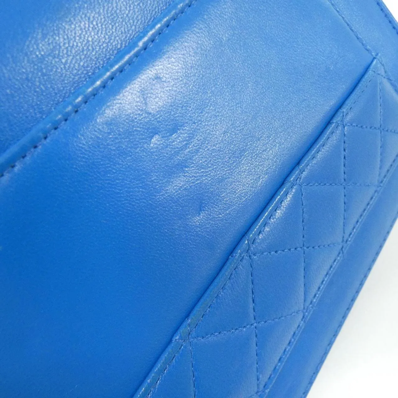 CHANEL Shoulder Lambskin 藍色 羊皮 中古品B - 縮圖 6