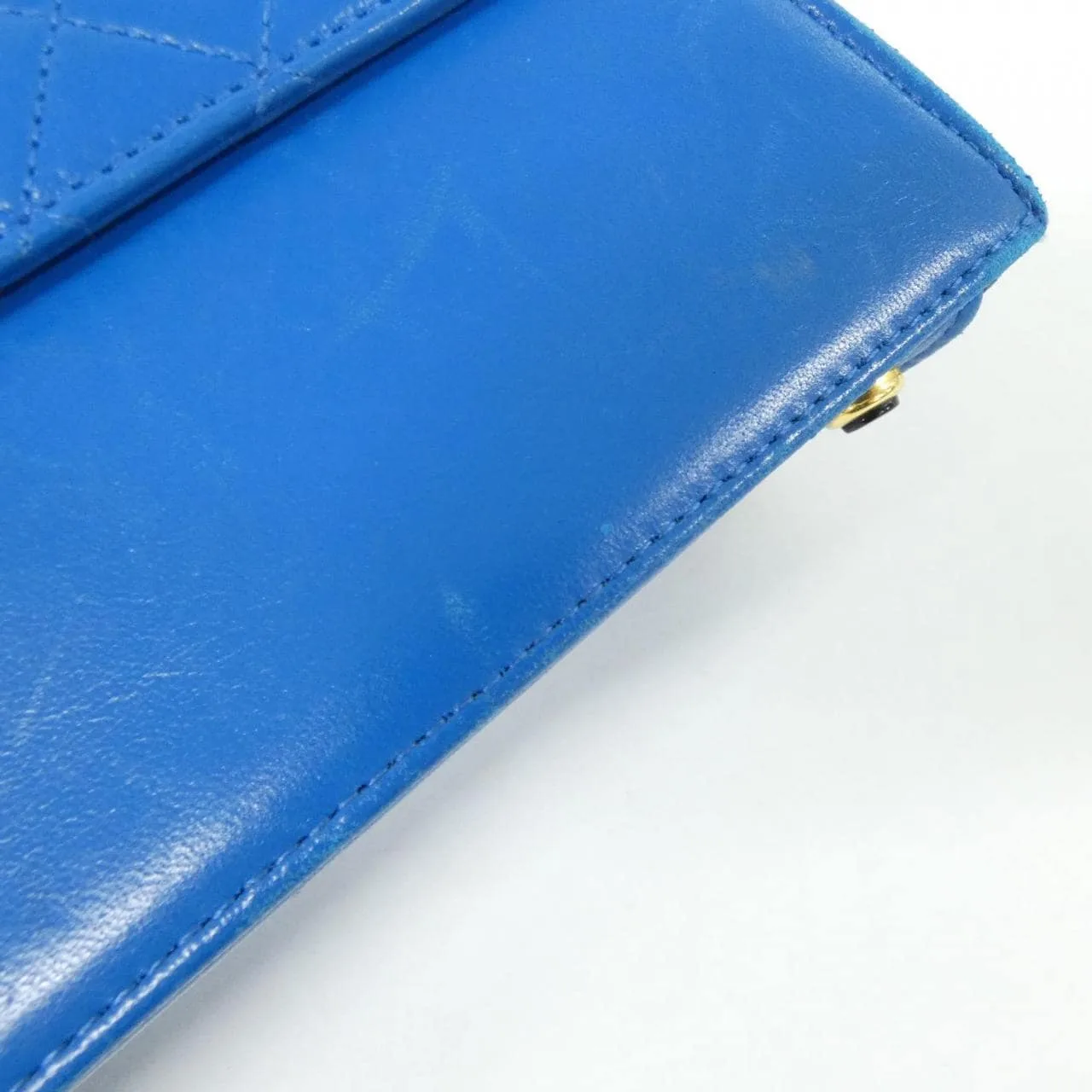 CHANEL Shoulder Lambskin 藍色 羊皮 中古品B - 縮圖 7