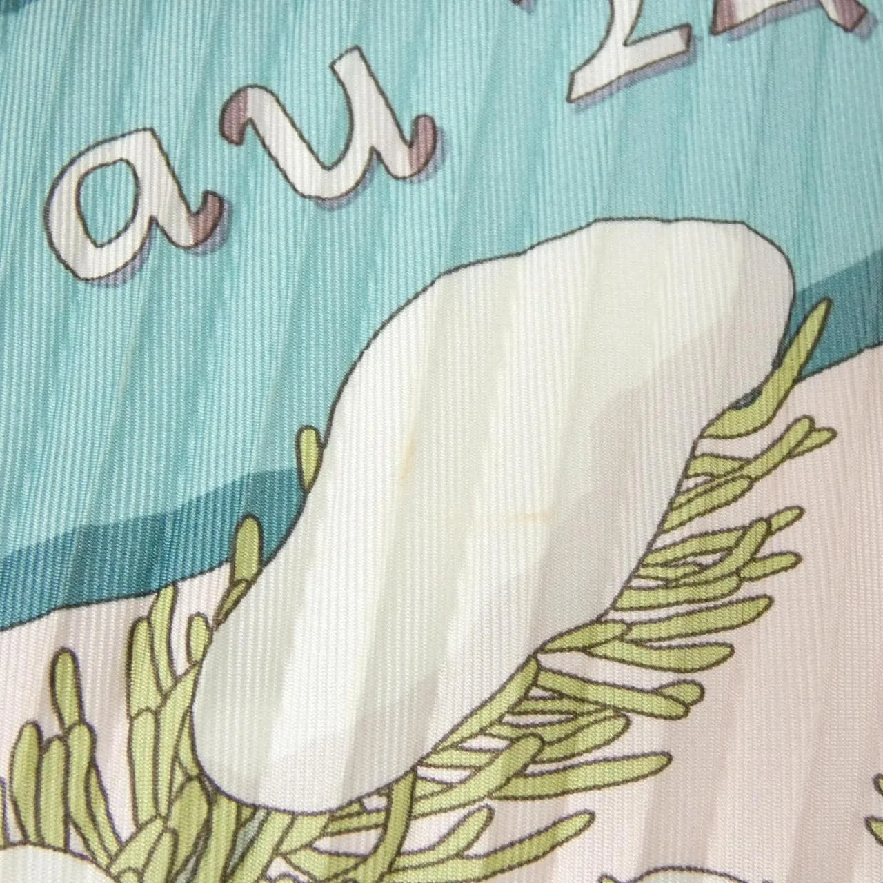 HERMES Scarf 藍色 中古品A - 縮圖 4