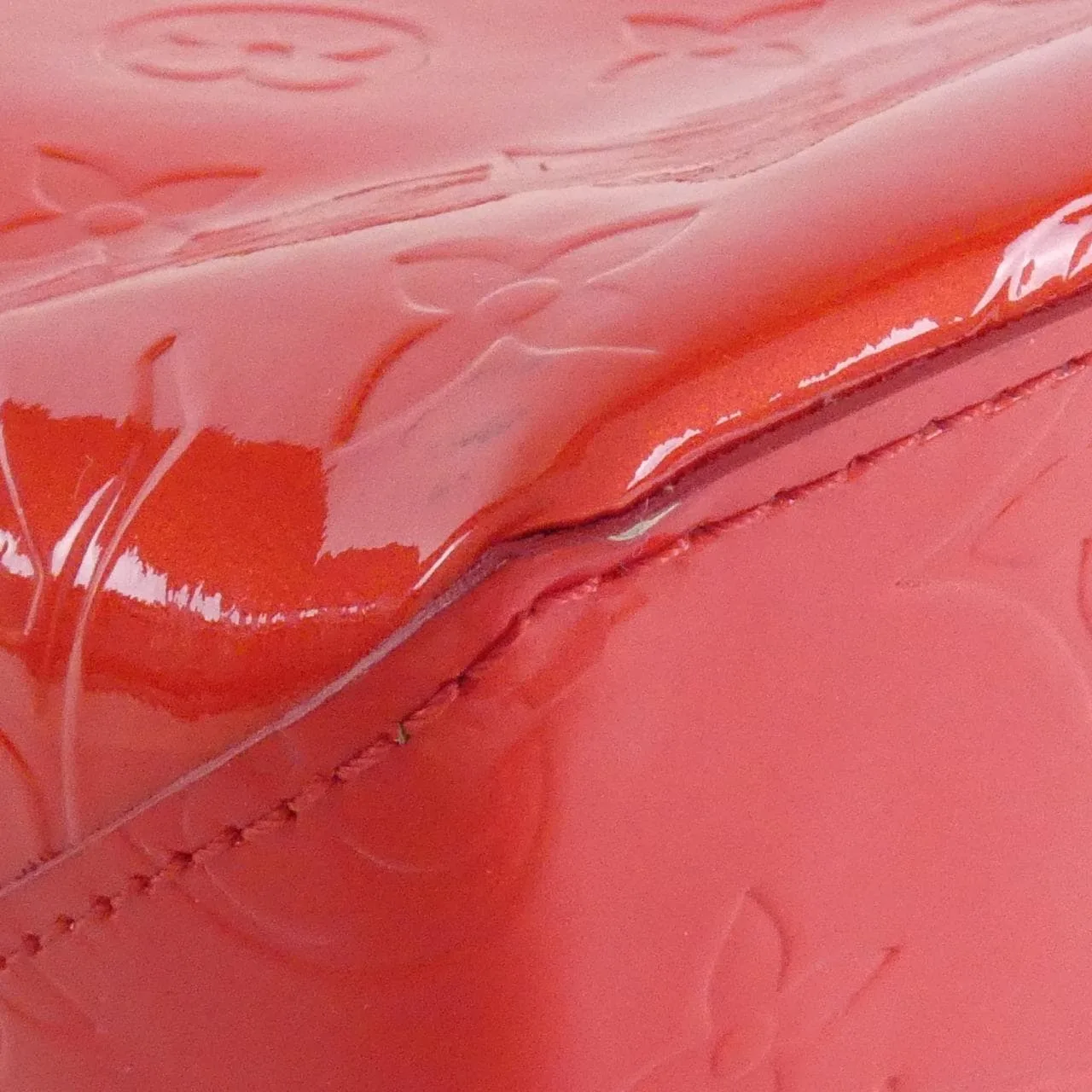 LOUIS VUITTON M91088 手提包 Vernis 漆皮 紅色 Vernis 中古品B - 縮圖 2